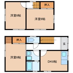 一身田中野戸建の物件間取画像